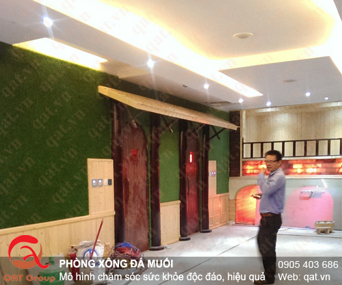 thi công phòng xông đá muối 13