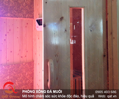 Thi công phòng xông đá muối Lotus Spa