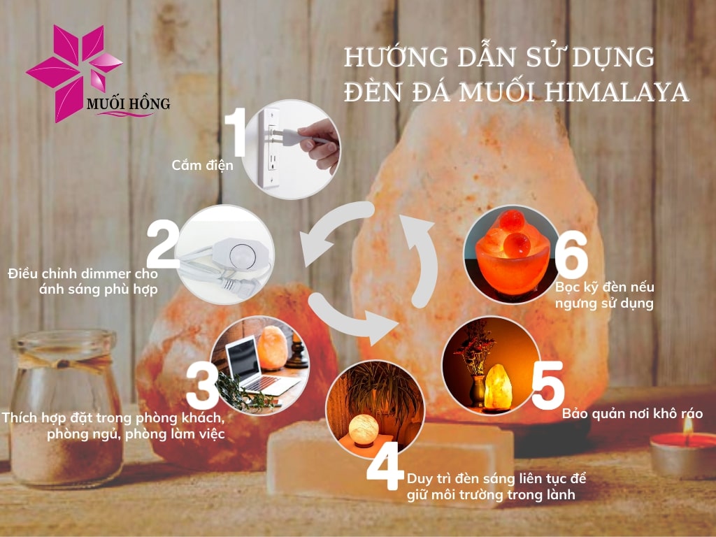 Đèn Trang Trí Tự Nhiên Đẹp Đá Muối Hồng