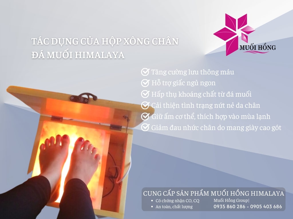 Hộp xông chân đá muối tốt cho sức khỏe