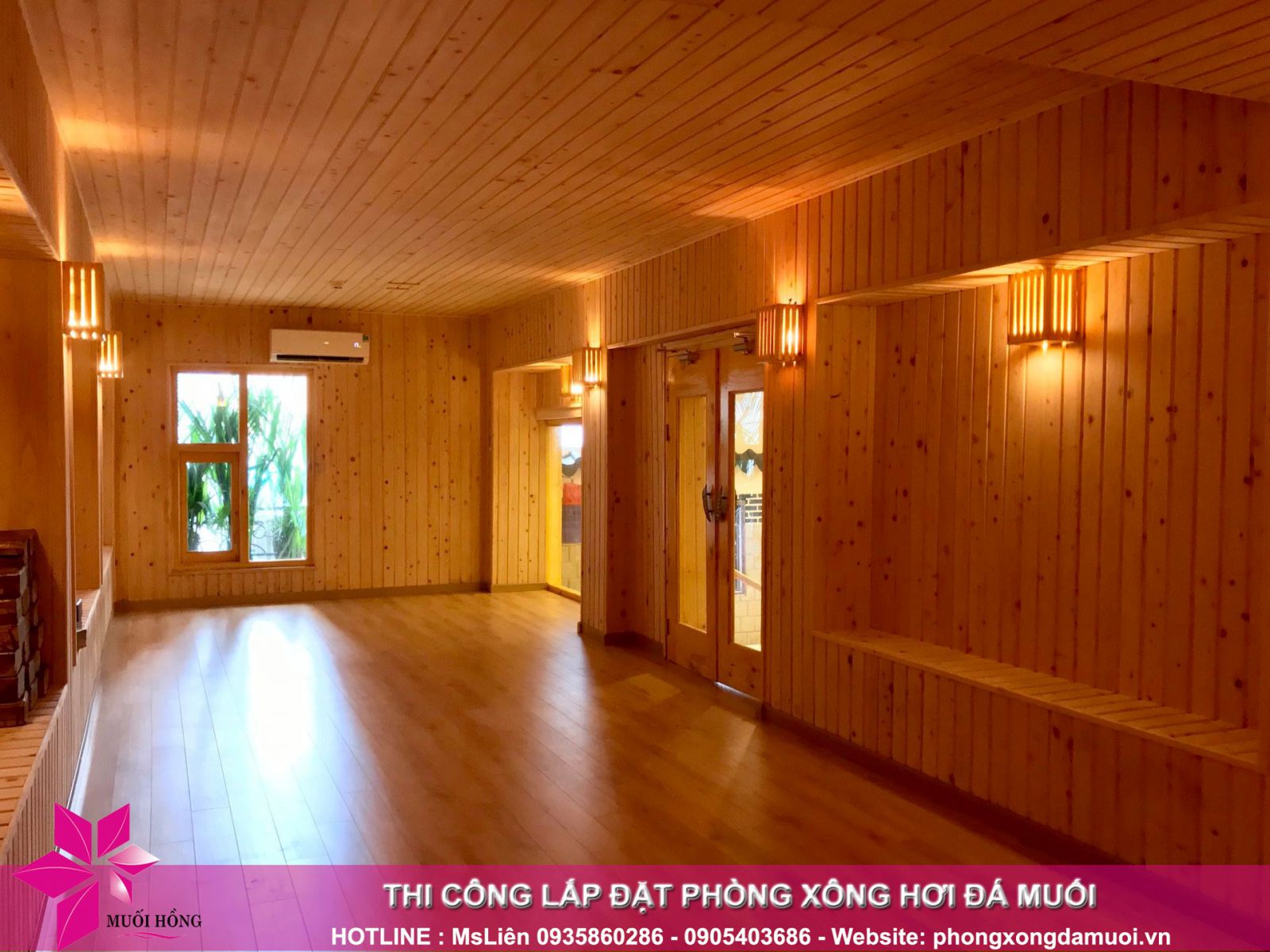 Lắp đặt phòng xông hơi nội thất gỗ