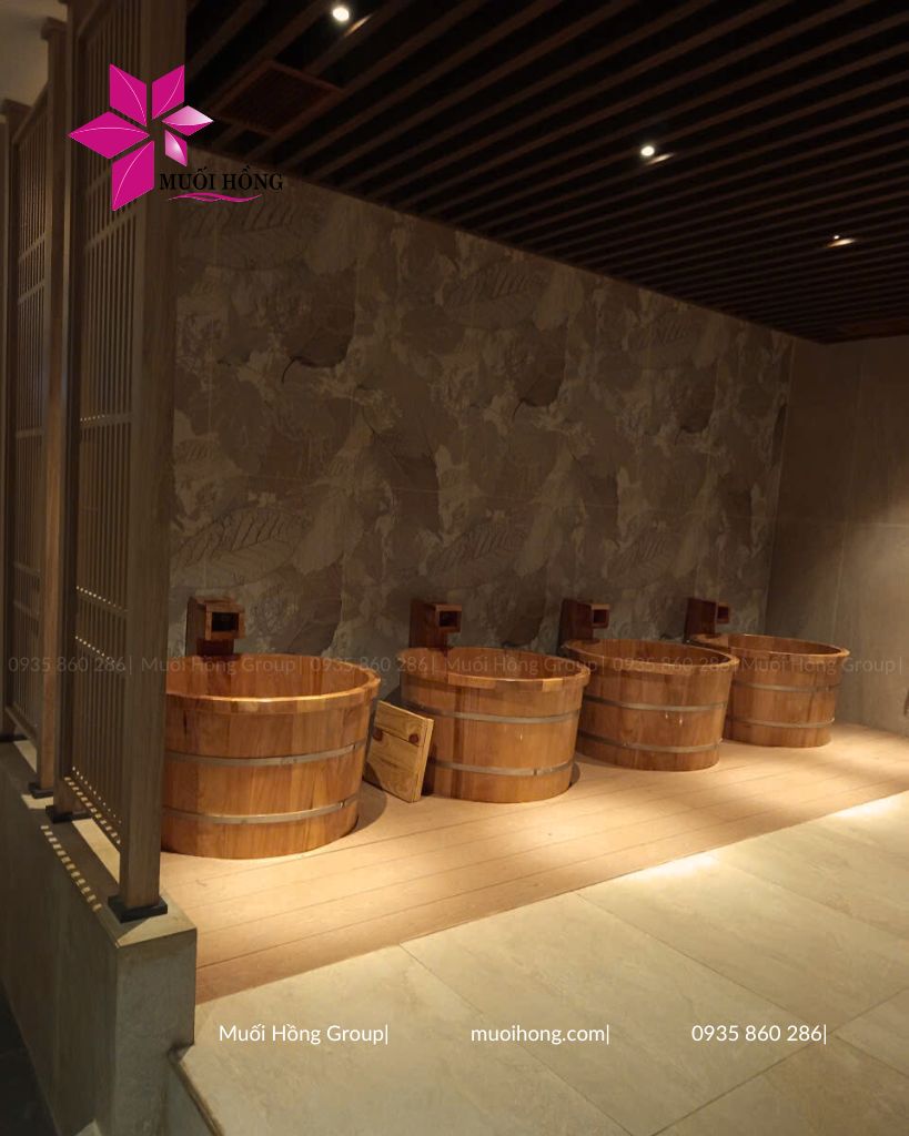 Thi công lắp đặt spa đá muối hồng ngoại