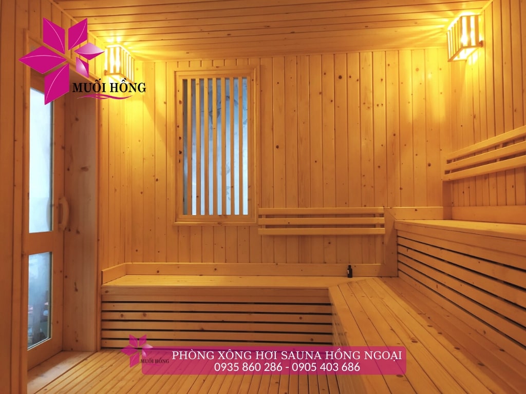 Thi công phòng xông hơi Hotel Muối Hồng Group