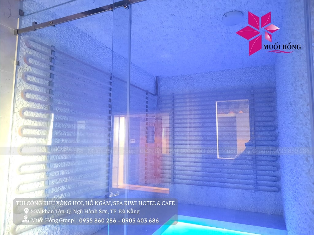 Lắp đặt khu xông hơi hồ ngâm Kiwi Hotel Danang
