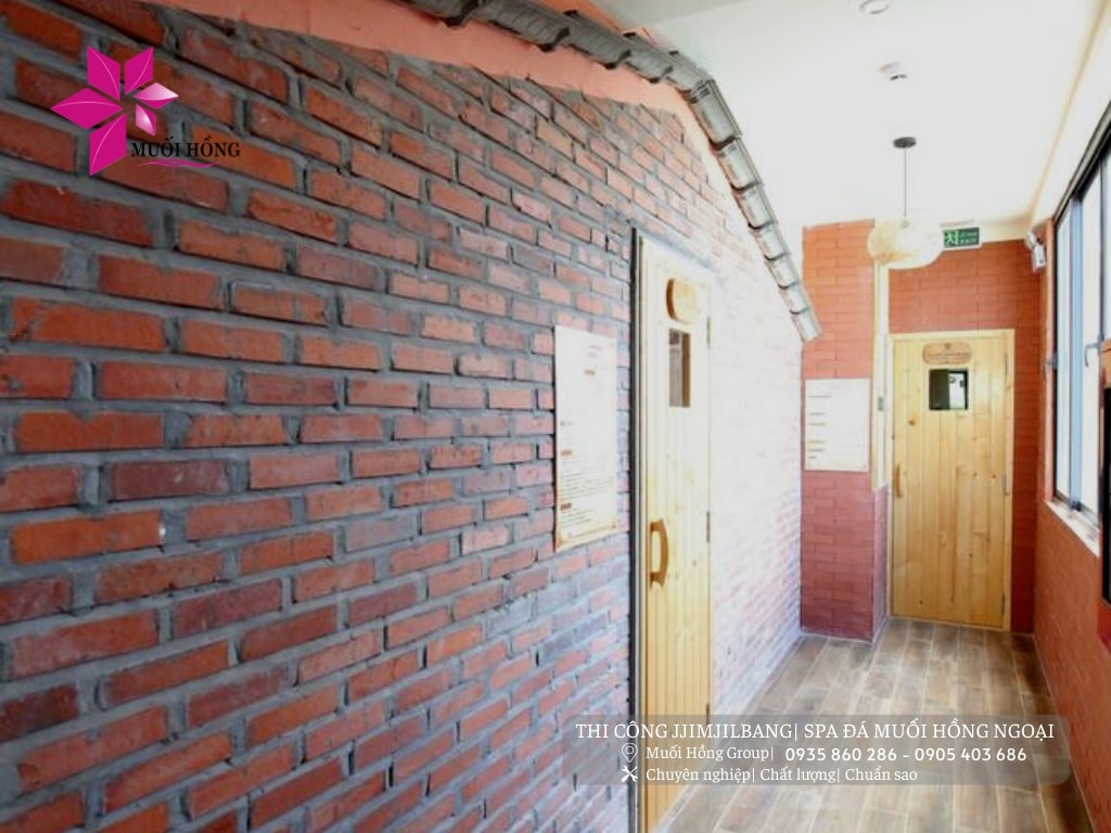 Thi công spa đá muối hồng ngoại