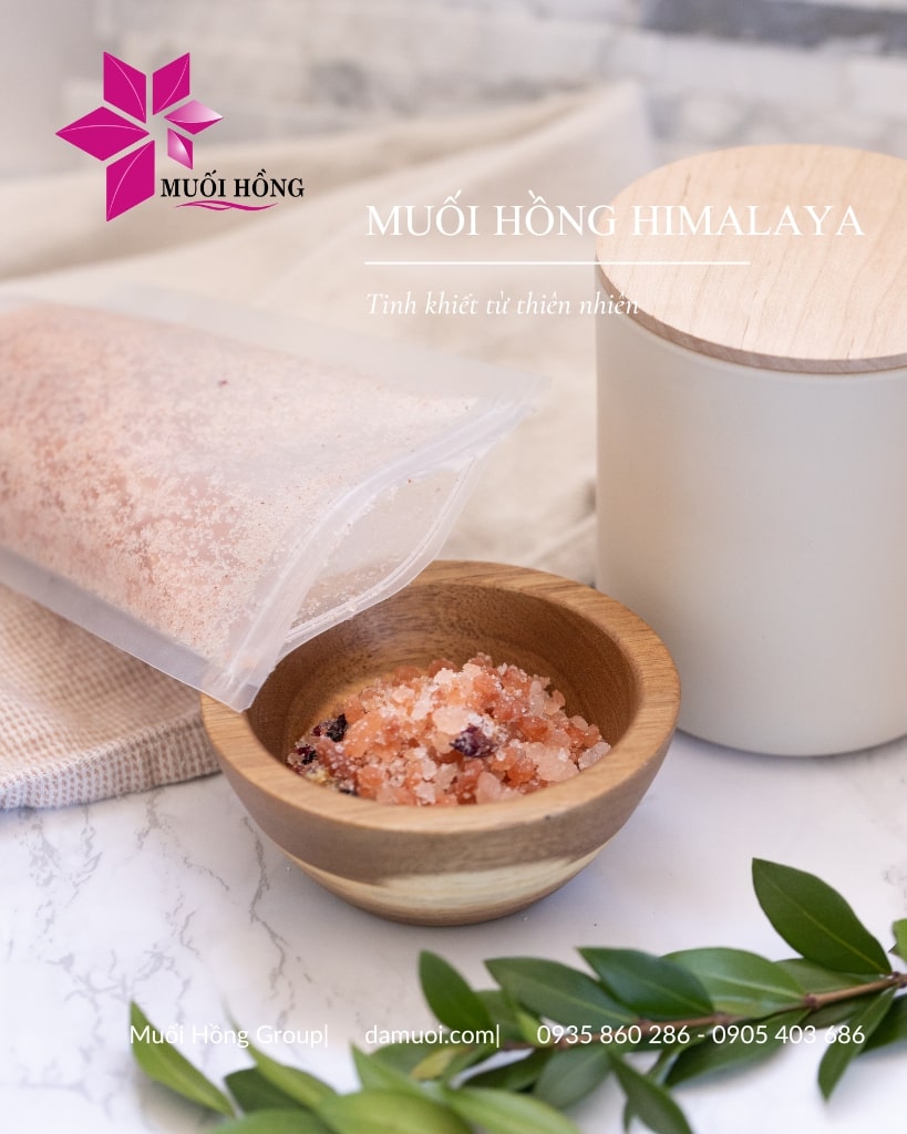 Muối hồng Himalaya tẩy tế bào da chết
