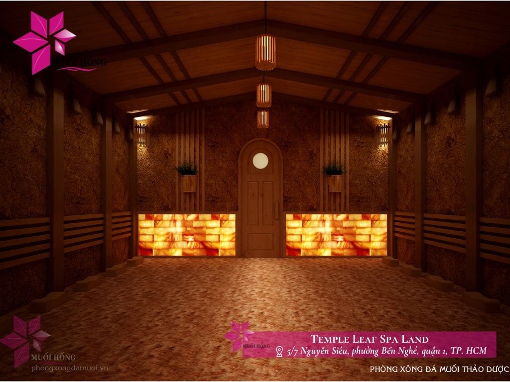 Xây dựng phòng xông hơi đá muối Himalaya Temple Leaf Spa Land