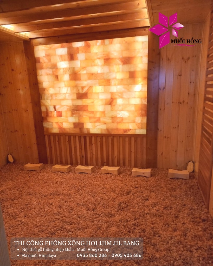 Lắp đặt phòng xông hơi đá muối Himalaya