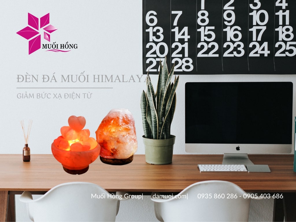 Đèn đá muối khoáng Himalaya giúp ngủ ngon