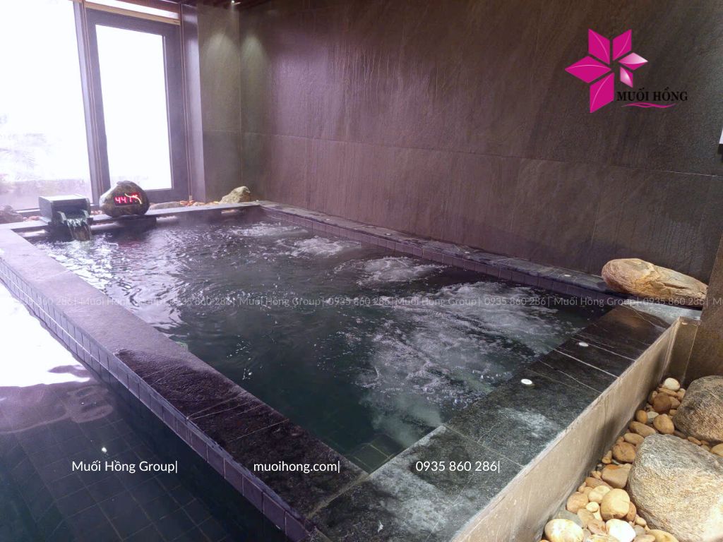 Thi công bể Onsen Thiên Ý Spa