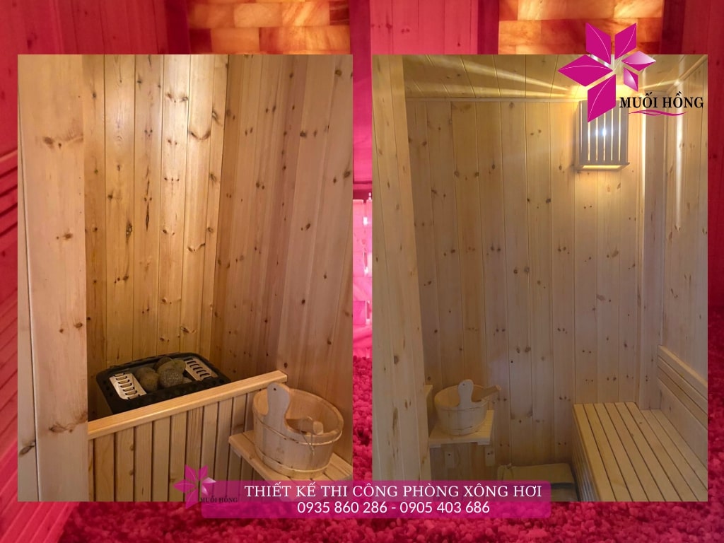 Thi công phòng xông hơi sauna
