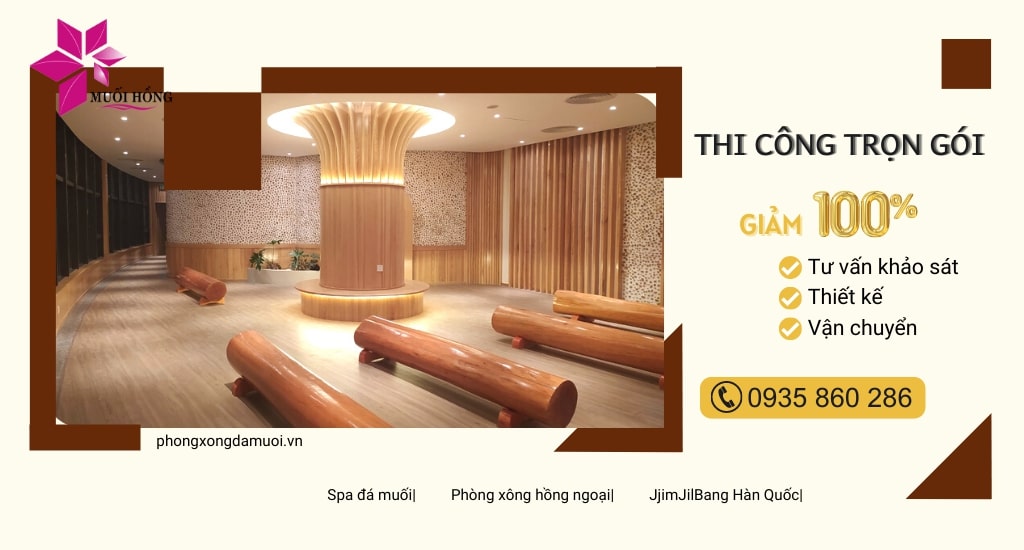 Thi Công Phòng Xông Hơi kinh Doanh - Muối Hồng Group