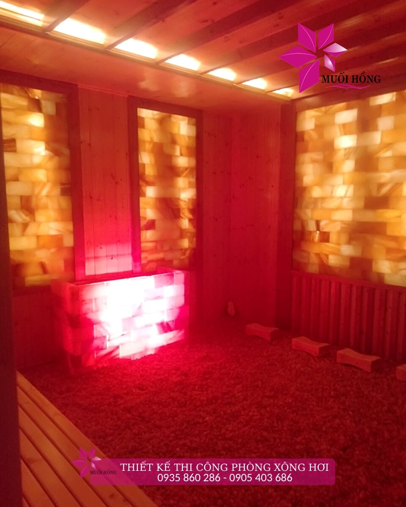 Thi công lắp đặt phòng xông hơi đá muối hồng ngoại