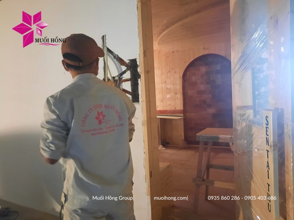 Thiết kế thi công spa đá muối hồng ngoại