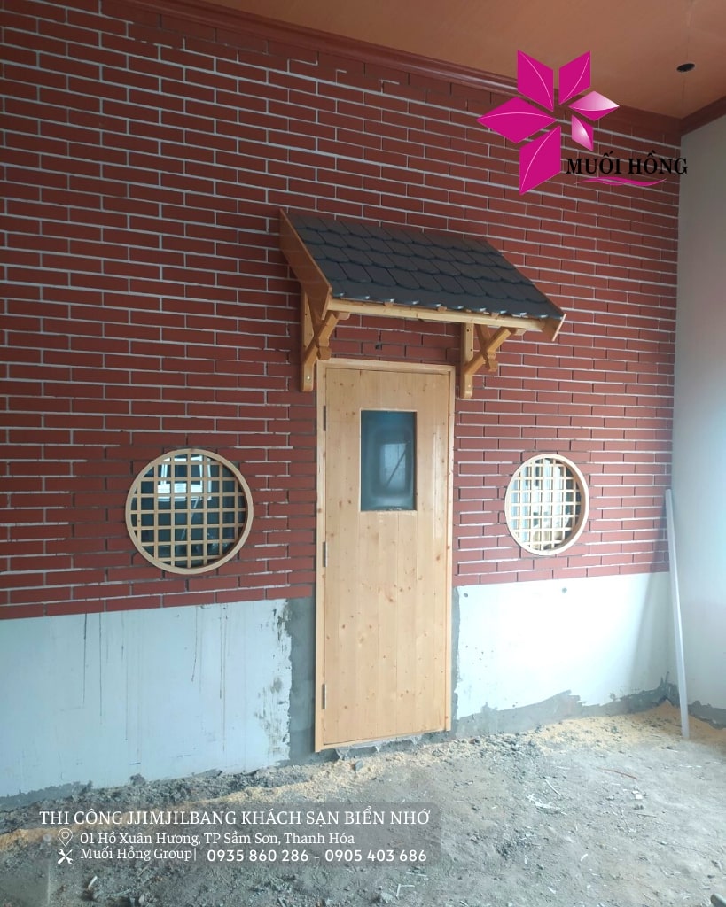 Thi công spa đá muối hồng ngoại