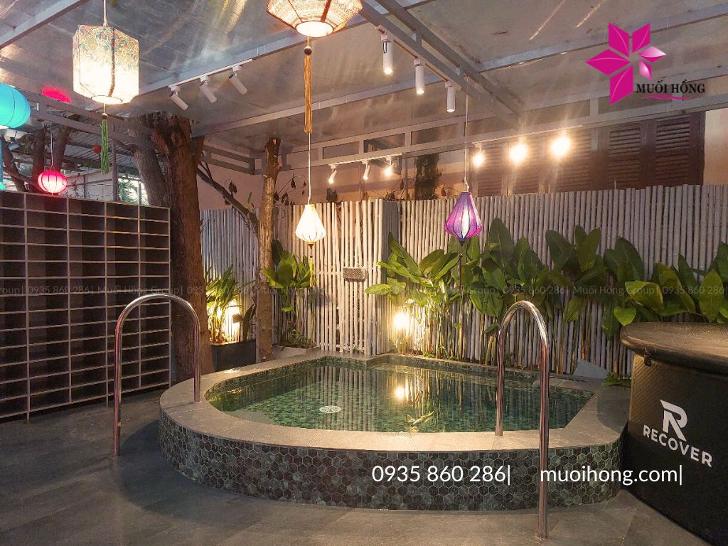 Thi c&ocirc;ng lắp đặt spa Epic Reset Hội An