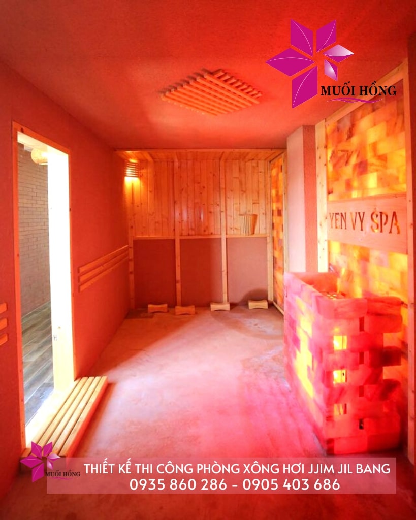 Thi công lắp đặt phòng xông hơi nội thất gỗ nhập khẩu