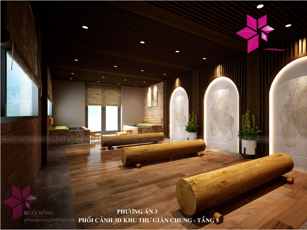Thi công phòng xông hơi JjimJilBang trọn gói