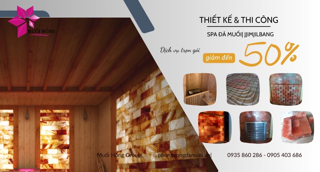 Thi Công Spa Đá Muối Đúng Chuẩn Hàn Quốc - Muối Hồng Group