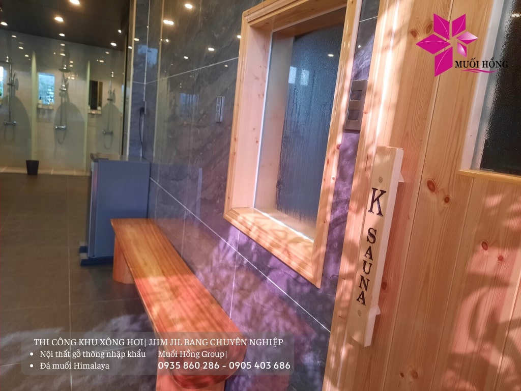 Lắp đặt phòng xông hơi nội thất gỗ nhập khẩu