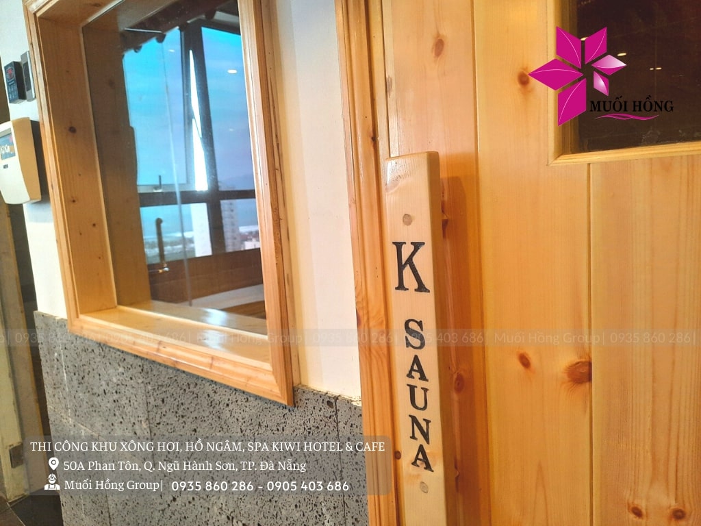 Thi công khu xông hơi Kiwi Hotel